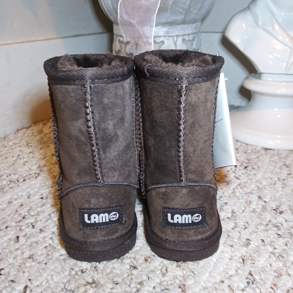 Lamo Chocolate Brown Classic Suede & Faux Fur Boots - Picture 5 of 10